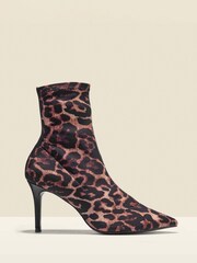Sosandar Brown Ava Stretch Sock Boots - Image 3 of 5