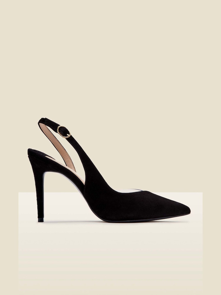 Sosandar Black Carmen Perspex Slingback Court Shoes - Image 2 of 5