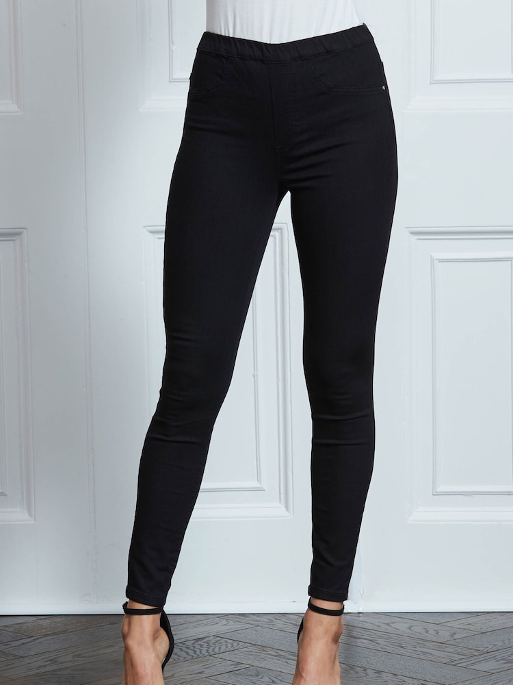 Sosandar Black Soft Touch Jeggings - Image 2 of 5