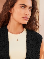 Black Cornelli Craft Sleeveless Cropped Waistcoat - Image 4 of 6