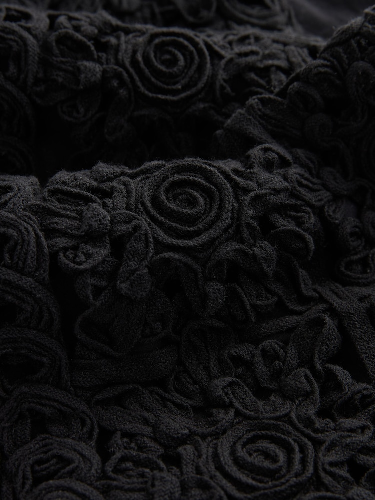 Black Cornelli Craft Sleeveless Cropped Waistcoat - Image 6 of 6