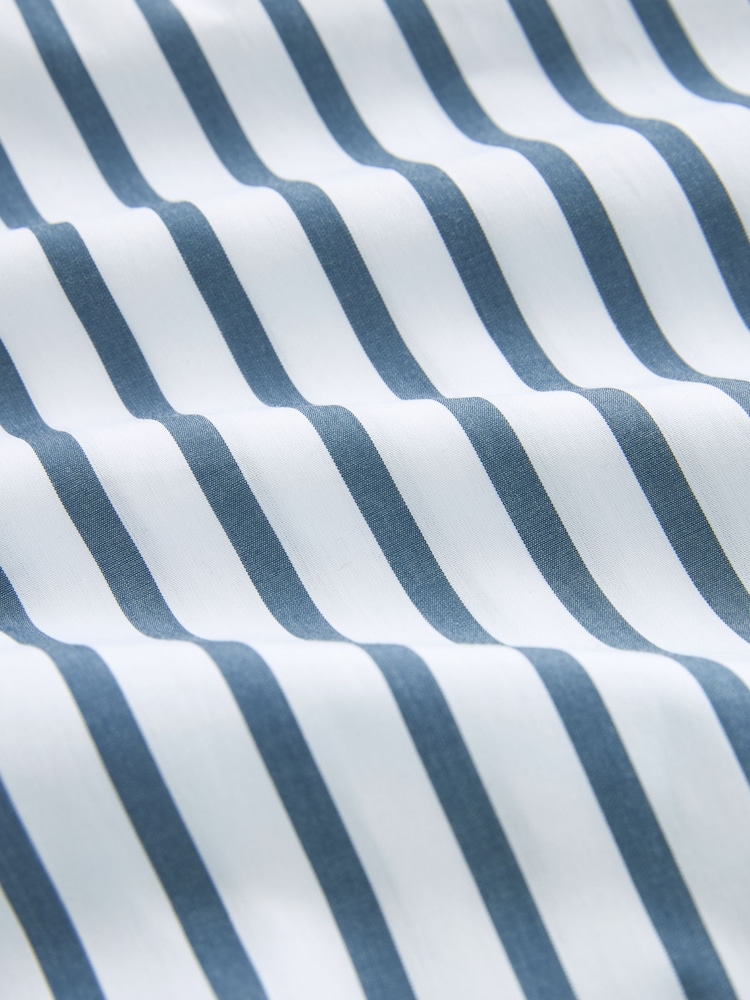 Navy and White Stripe Oversized cotton shirt - Image 6 of 6