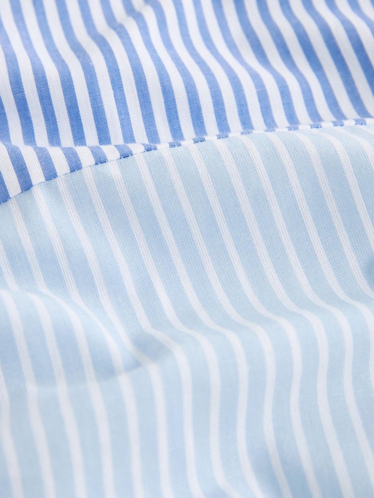 Blau/Weiss/Streifen - Übergroßes Hemd - Bild 6 von 6 Blau/Weiss/Streifen - Übergroßes Hemd - Bild 6 von 6