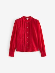 Red Ladder Pleated Long Sleeve Blouse - Image 6 of 7