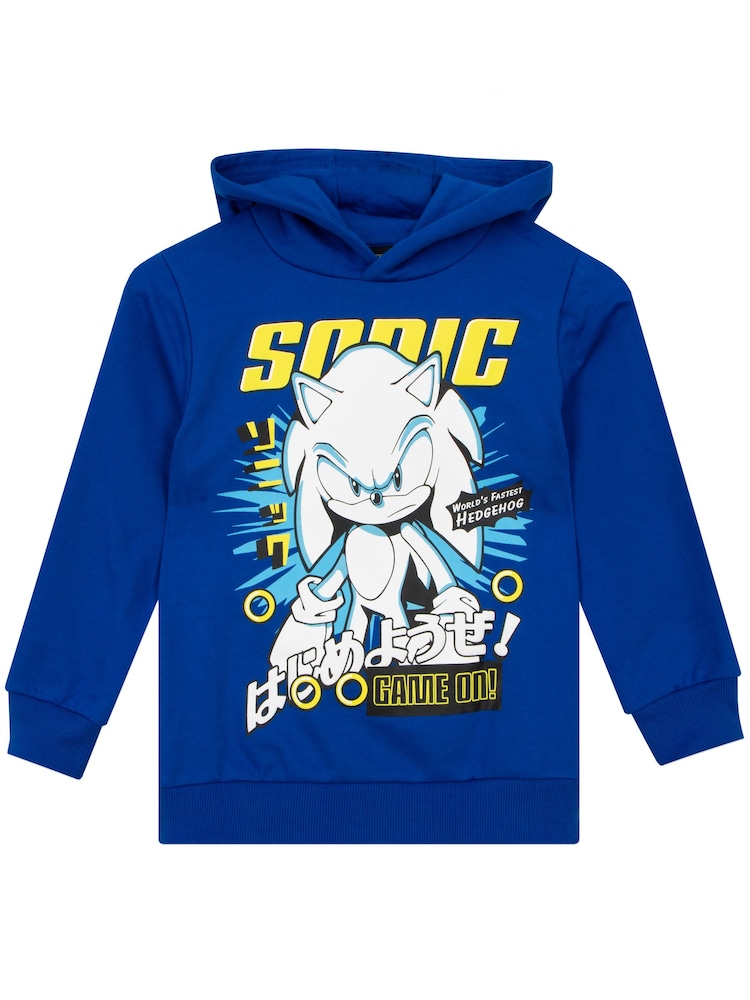 Character Blue 100% Cotton Sonic Hoodie - Image 1 of 5