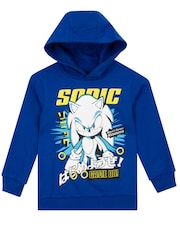 Character Blue 100% Cotton Sonic Hoodie - Image 2 of 5