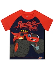 Character Blue 100% Cotton Blaze and The Monster Machines T-Shirt - Image 1 of 5