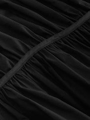 Black Poplin Layered Tie Blouse - Image 6 of 6