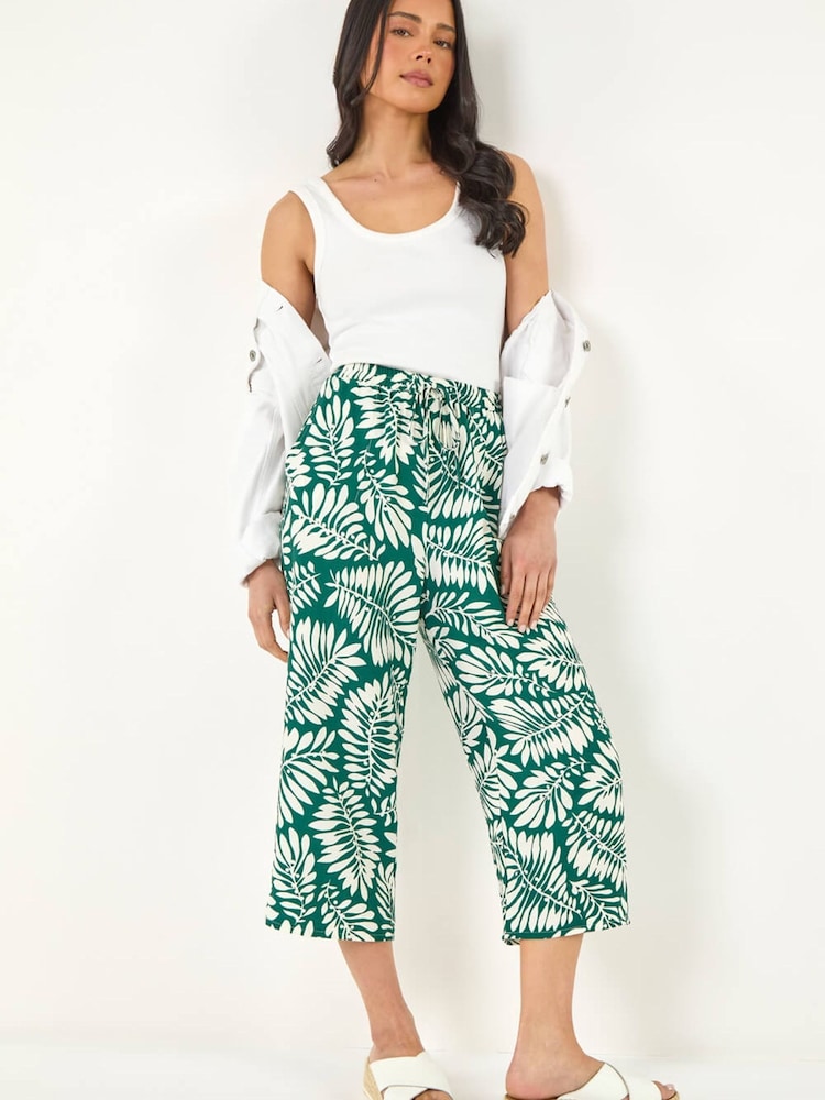 Roman Green Petite Cropped Trousers - Image 1 of 4 Roman Green Petite Cropped Trousers - Image 1 of 4