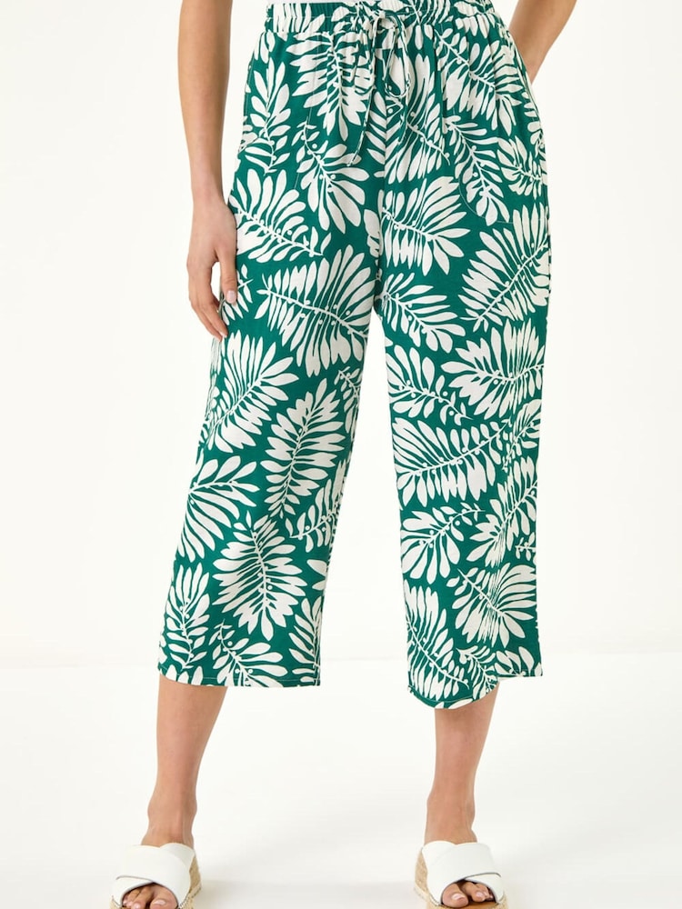 Roman Green Petite Cropped Trousers - Image 2 of 4 Roman Green Petite Cropped Trousers - Image 2 of 4