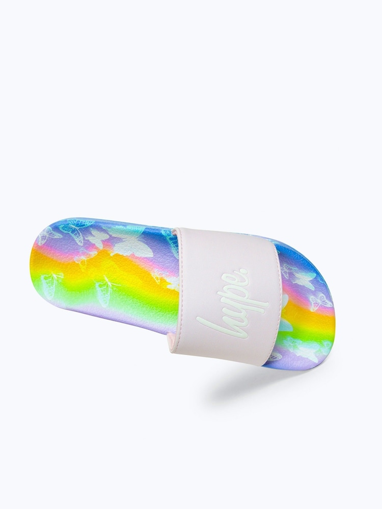 Hype. Girls Multi Strobe Butterfly Script Sliders - Image 7 of 7