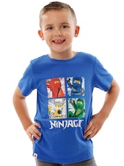 Character Blue 100% Cotton Lego Ninjago T-Shirt - Image 1 of 9