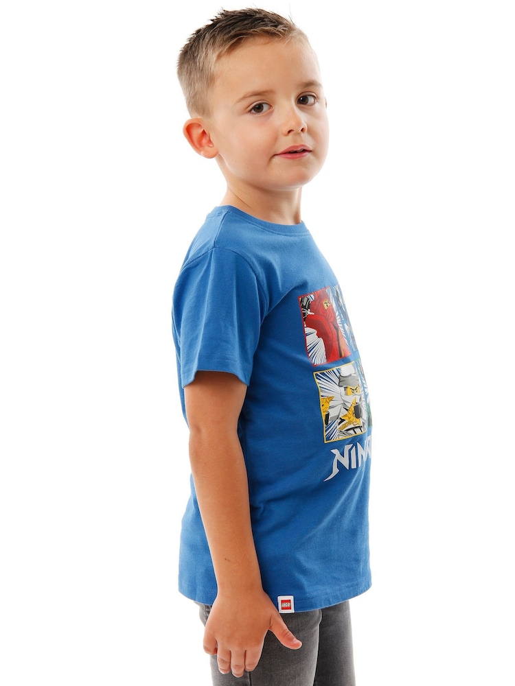 Character Blue 100% Cotton Lego Ninjago T-Shirt - Image 3 of 9