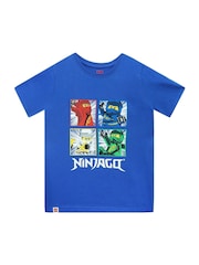Character Blue 100% Cotton Lego Ninjago T-Shirt - Image 4 of 9