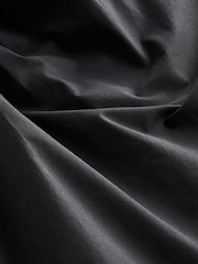 Black Ruched Side Puff Sleeve Midi Dress - Image 6 of 6