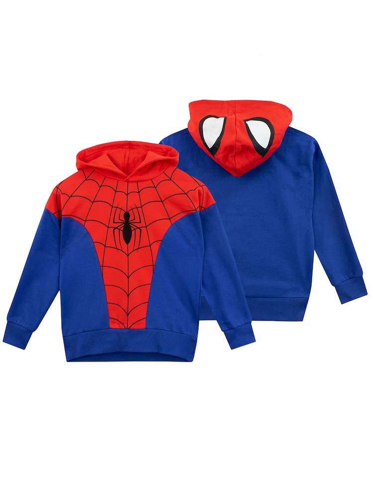 Character Red 100% Cotton Spiderman Hoodie - Image 1 of 5
