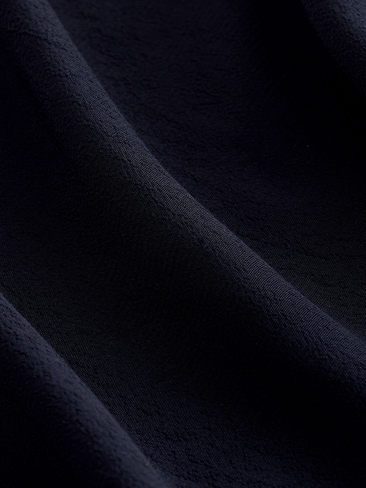 Navy Blue Sleeveless Knot Shoulder Column Maxi Dress - Image 5 of 5