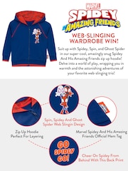 Character Blue 100% Cotton Spidey And His Amazing Friends Hoodie - Image 7 of 7