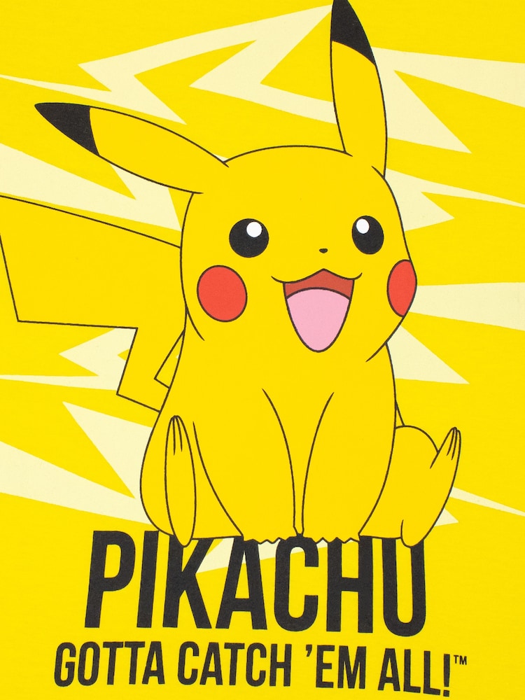 Character Yellow 100% Cotton Pokemon T-Shirt - Image 4 of 5