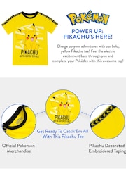 Character Yellow 100% Cotton Pokemon T-Shirt - Image 5 of 5