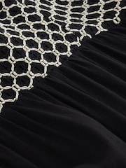 Black Crochet Detail Tiered Maxi Dress - Image 6 of 6