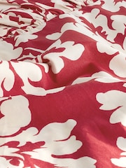 Red/White Printed Mini Puff Sleeve Ruched Front Dress - Image 6 of 6