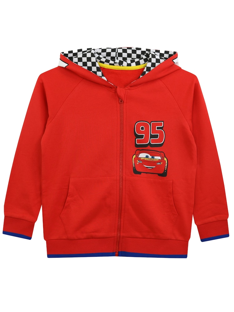 Character Red 100% Cotton Disney Cars Hoodie - Image 2 of 5
