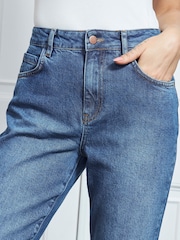 Sosandar Blue Denim Tall Slim Leg Mom Jeans - Image 5 of 5