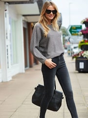 Sosandar Grey /Ecru Tall Perfect Skinny Jeans - Image 1 of 4