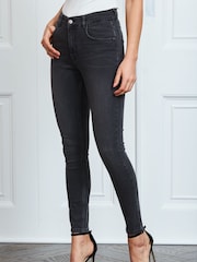 Sosandar Grey /Ecru Tall Perfect Skinny Jeans - Image 4 of 4