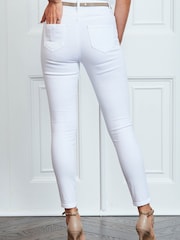 Sosandar White Ground Tall Perfect Skinny Jeans - Image 4 of 5