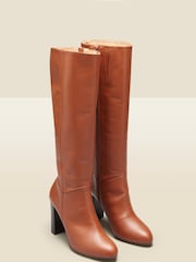 Sosandar Brown Knee High Boots - Image 1 of 4