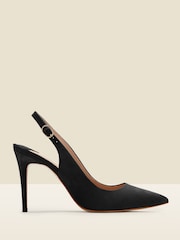 Sosandar Black Suede Slingback Court Shoes - Image 2 of 4