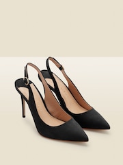 Sosandar Black Suede Slingback Court Shoes - Image 3 of 4