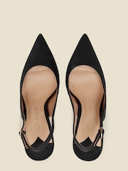 Sosandar Black Suede Slingback Court Shoes - Image 4 of 4