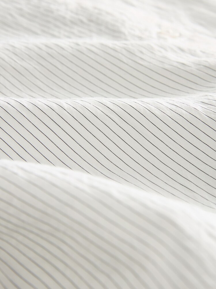 White Asymetric Hem Stripe Shirt - Image 5 of 5