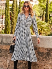 Sosandar White/black Shirt Dress - Image 1 of 5