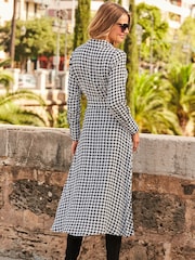 Sosandar White/black Shirt Dress - Image 2 of 5