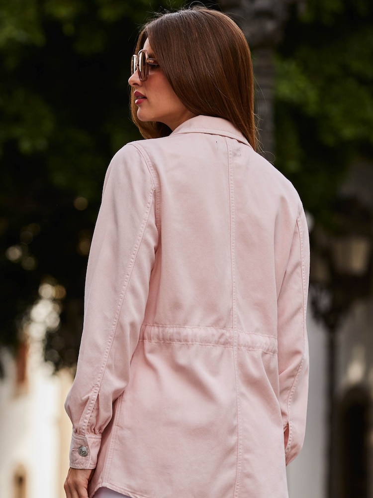 Sosandar Pink Tencel Utility Jacket - Image 2 of 5