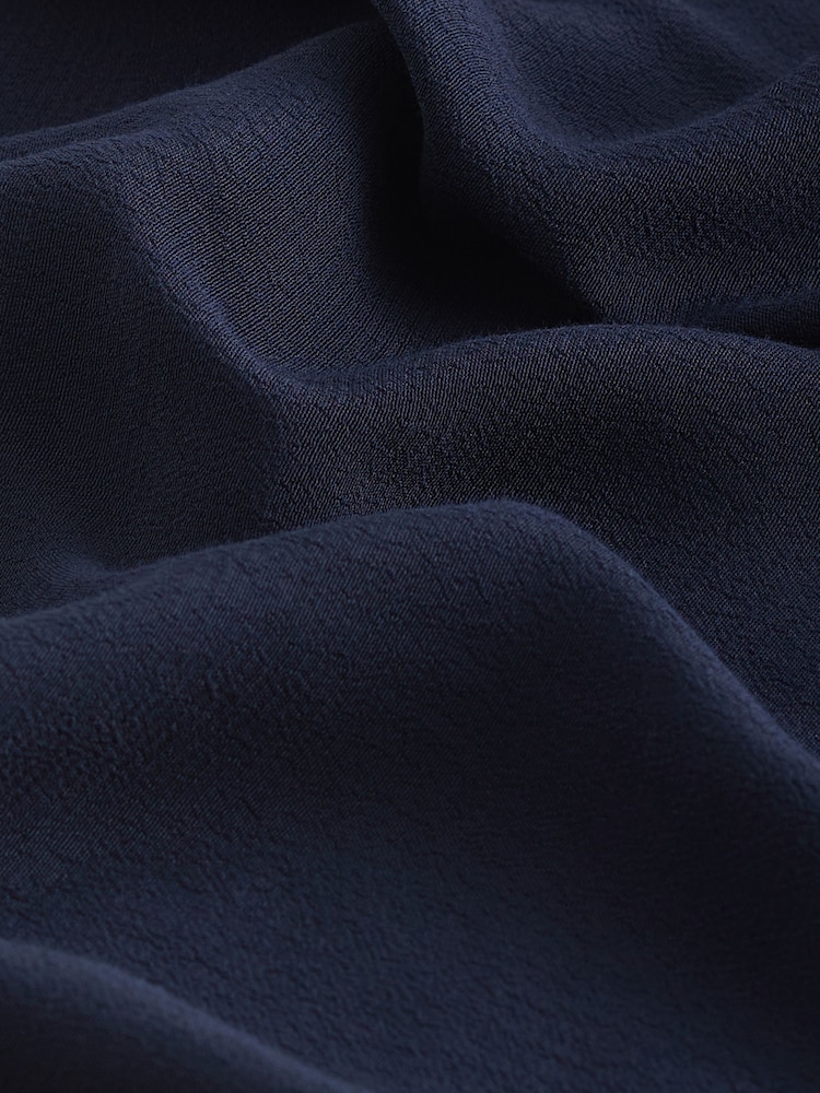 Navy Blue Cowl Neck Cap Sleeve Top - Image 6 of 6