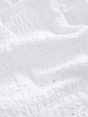 White Broderie Frill Sleeve Embroidered Cami Top - Image 6 of 6