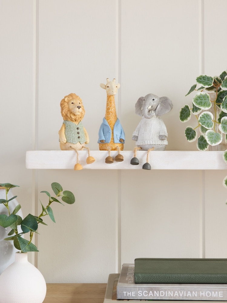 Natural Dangly Safari Animal Ornaments Set of 3 - Image 1 of 5