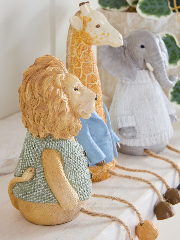 Natural Dangly Safari Animal Ornaments Set of 3 - Image 2 of 5