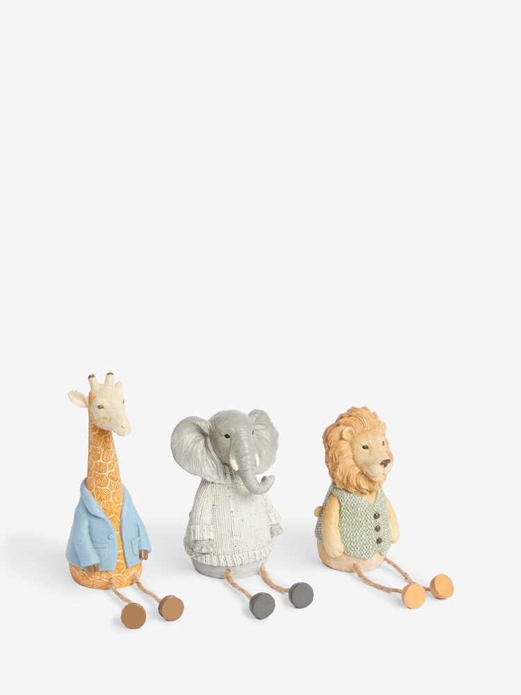 Natural Dangly Safari Animal Ornaments Set of 3 - Image 4 of 5