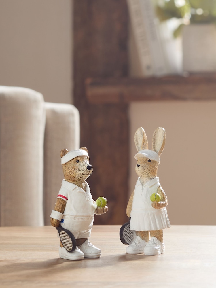 Natural Tennis Bertie and Rosie Ornaments Set of 2 - Image 1 of 5