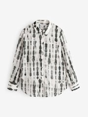 Ecru Tie Dye Sheer Long Sleeve Shirt - Image 5 of 6