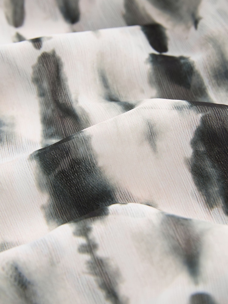 Ecru Tie Dye Sheer Long Sleeve Shirt - Image 6 of 6
