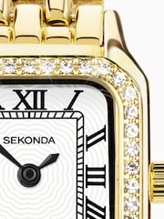 Sekonda Womens Monica 20mm Analogue Gold Tone Watch With Case And Alloy Bracelet With White Dial - Image 5 of 6