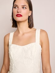 White Floral Lace Dress - Image 4 of 6
