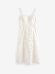 White Floral Lace Dress - Image 6 of 6